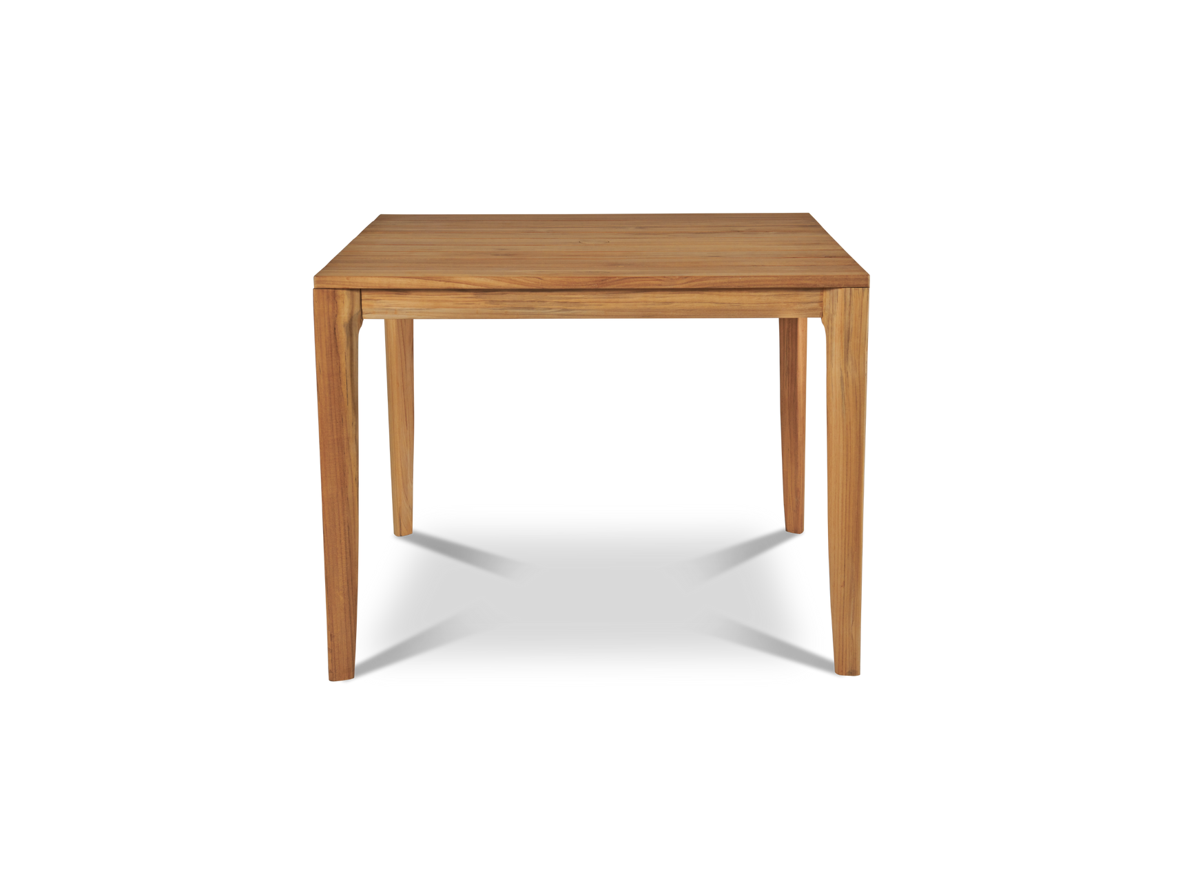 Del Ray 39-inch Square Teak Outdoor Dining Table with Umbrella Hole - Ornate Home