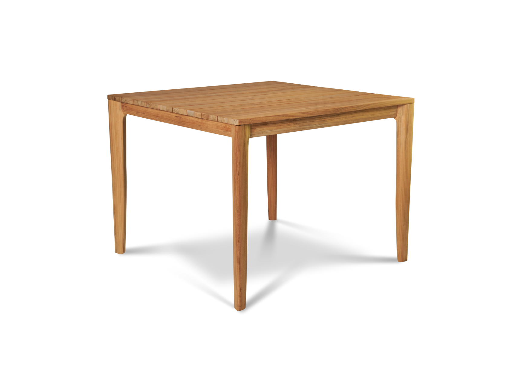 Del Ray 5-Piece Square Teak Blue Outdoor Dining Set with Folding Armchairs - Ornate Home