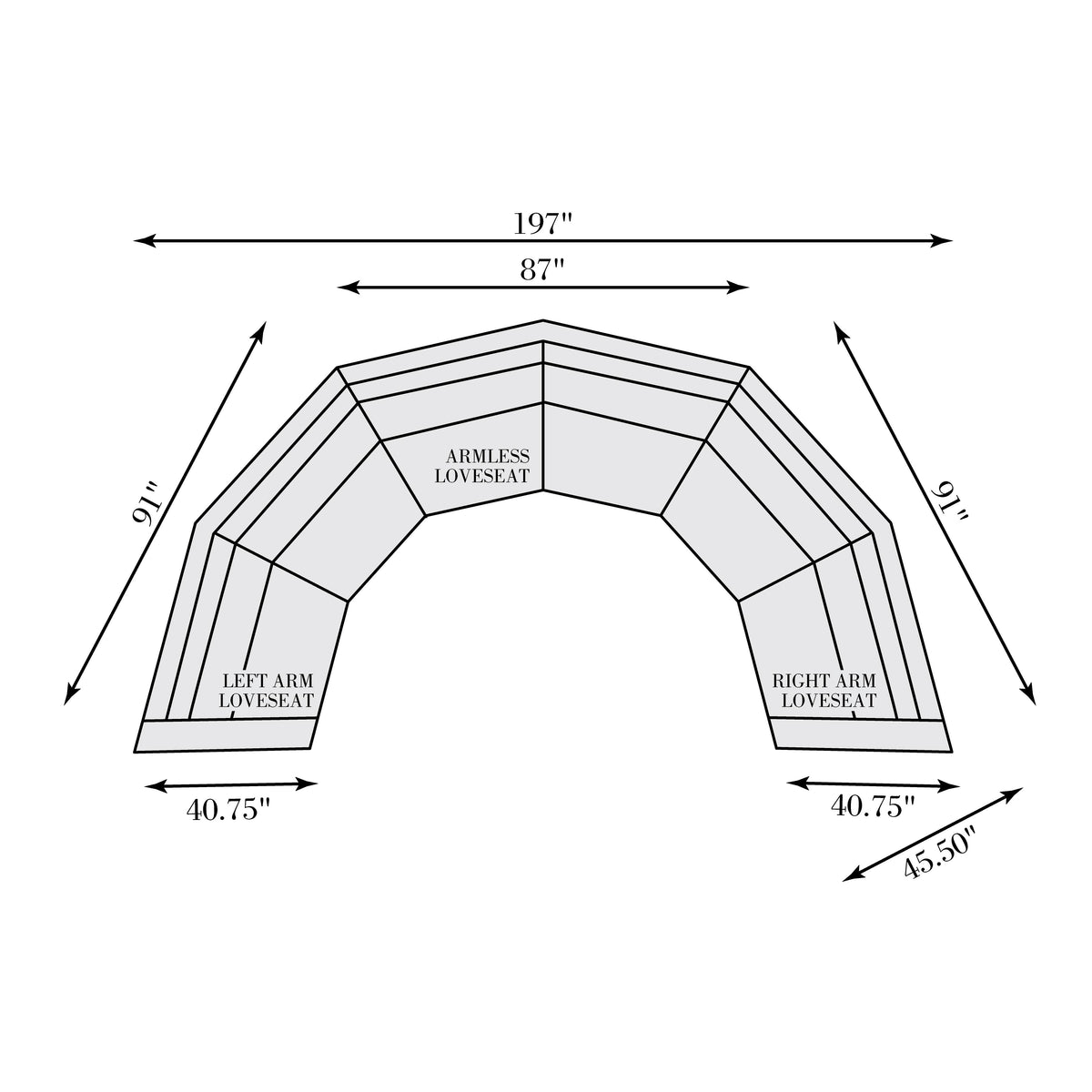 Del Sol Outdoor Sectional - Ornate Home