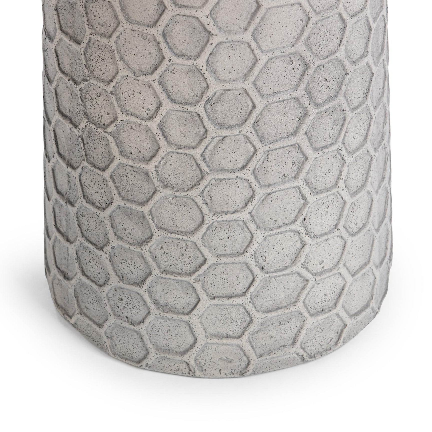 Delaine Light Gray Round Outdoor Accent Table - Ornate Home