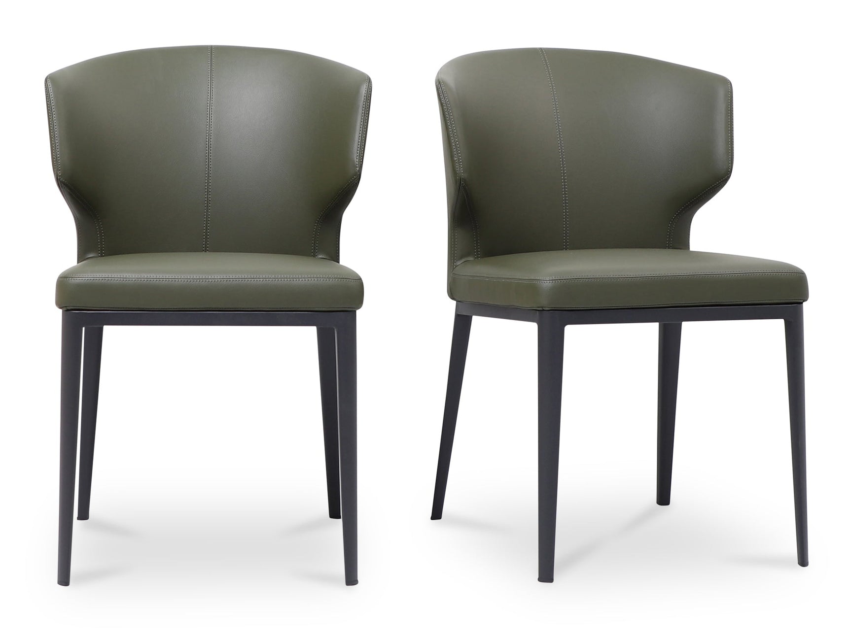 Delaney Dark Green Dining Chair (Set of 2) - Ornate Home