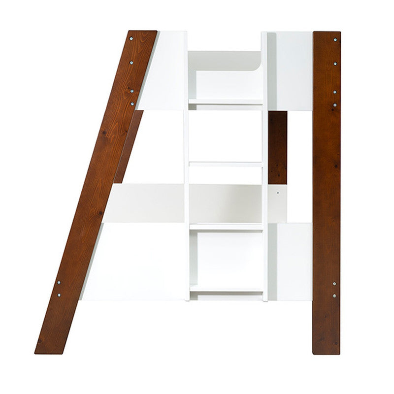 Delbin White/Dark Cherry Twin/Full Bunk Bed - Ornate Home