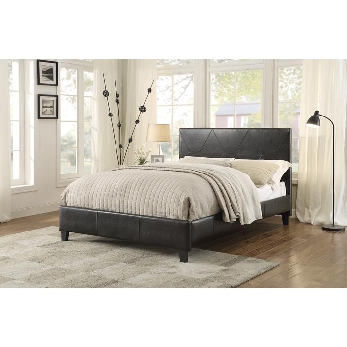 Deleon Brown Queen Platform Bed - Ornate Home