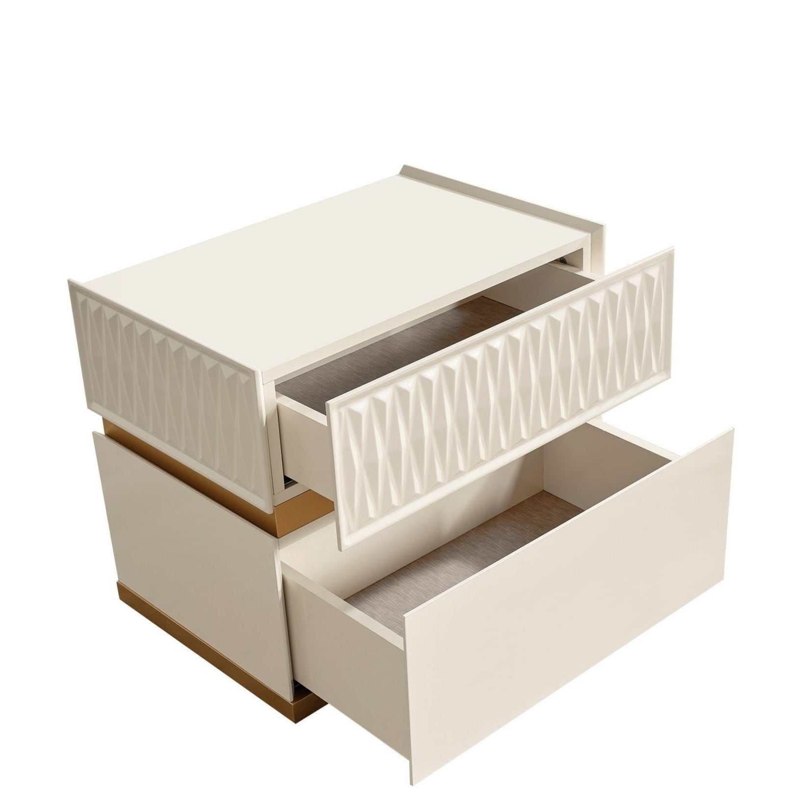 Delfano Beige Nightstand - Ornate Home