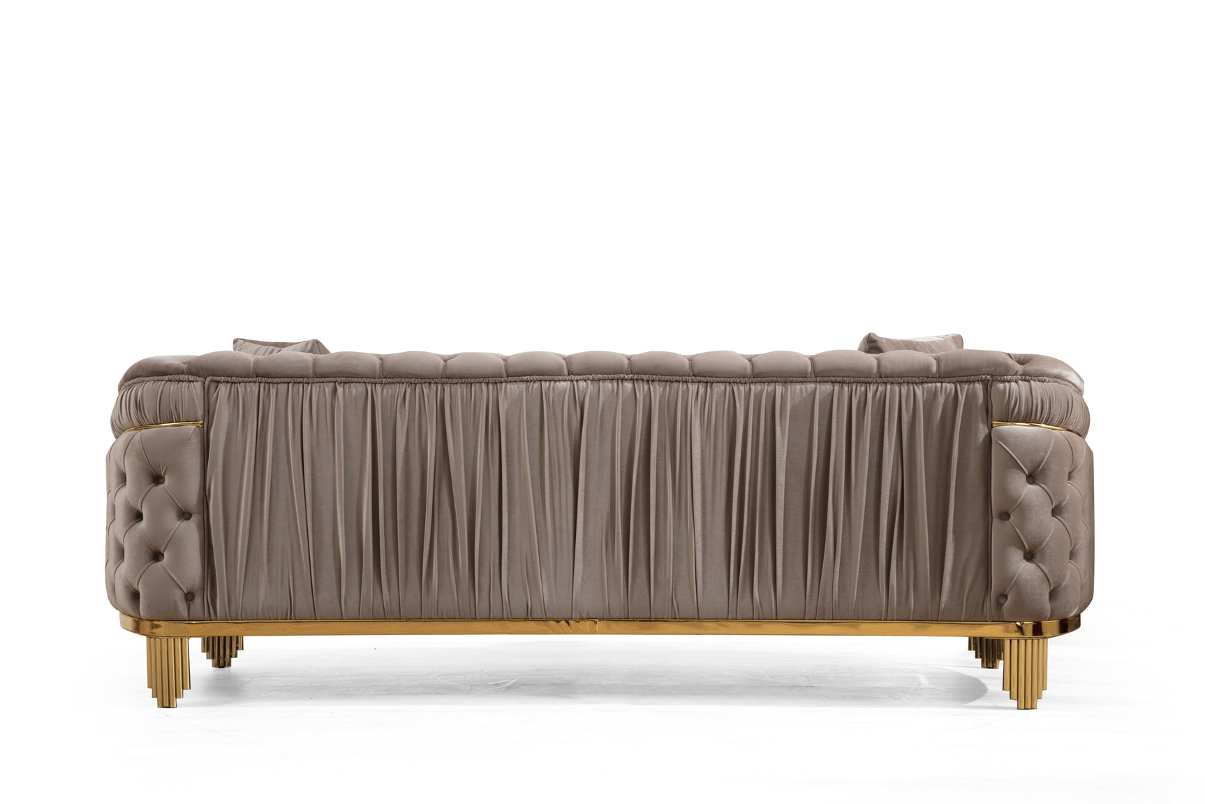 Delfi Taupe 2-Piece Living Room Set - Ornate Home
