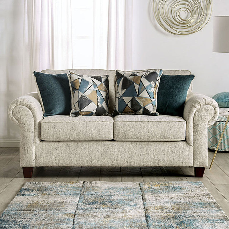 Delgada Beige Loveseat - Ornate Home