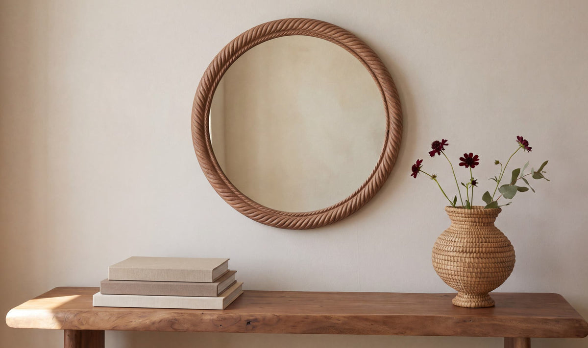 Delphine Natural Large Mirror - Ornate Home
