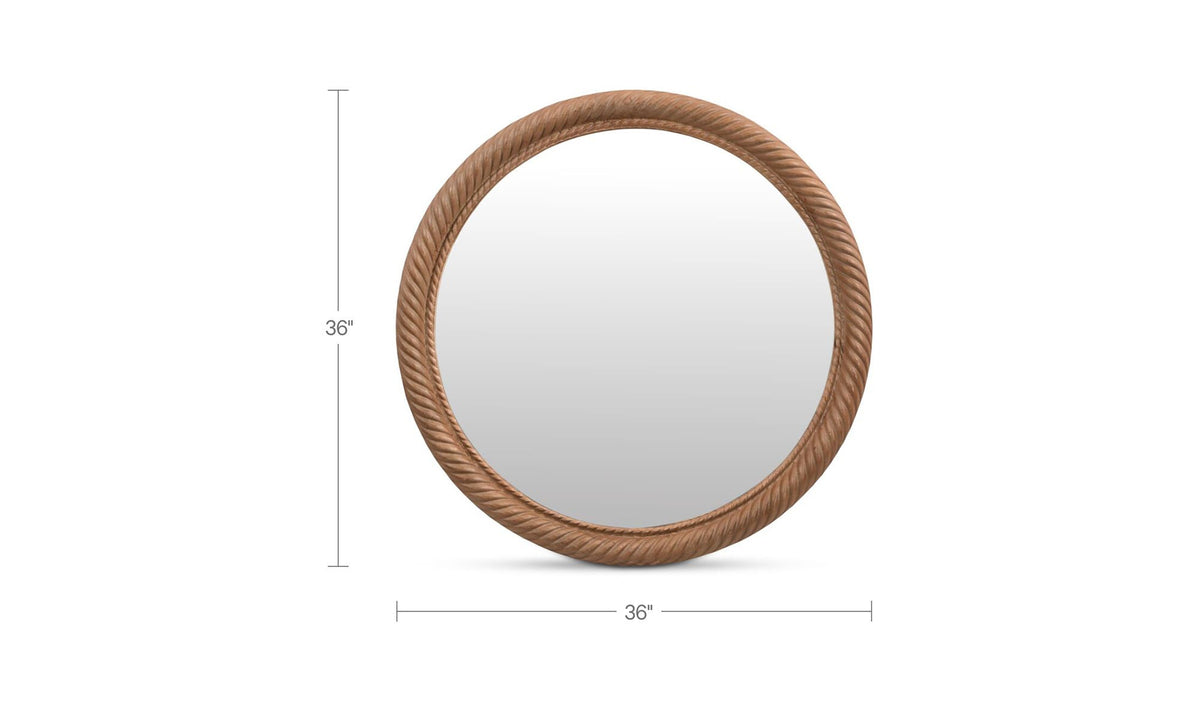 Delphine Natural Large Mirror - Ornate Home