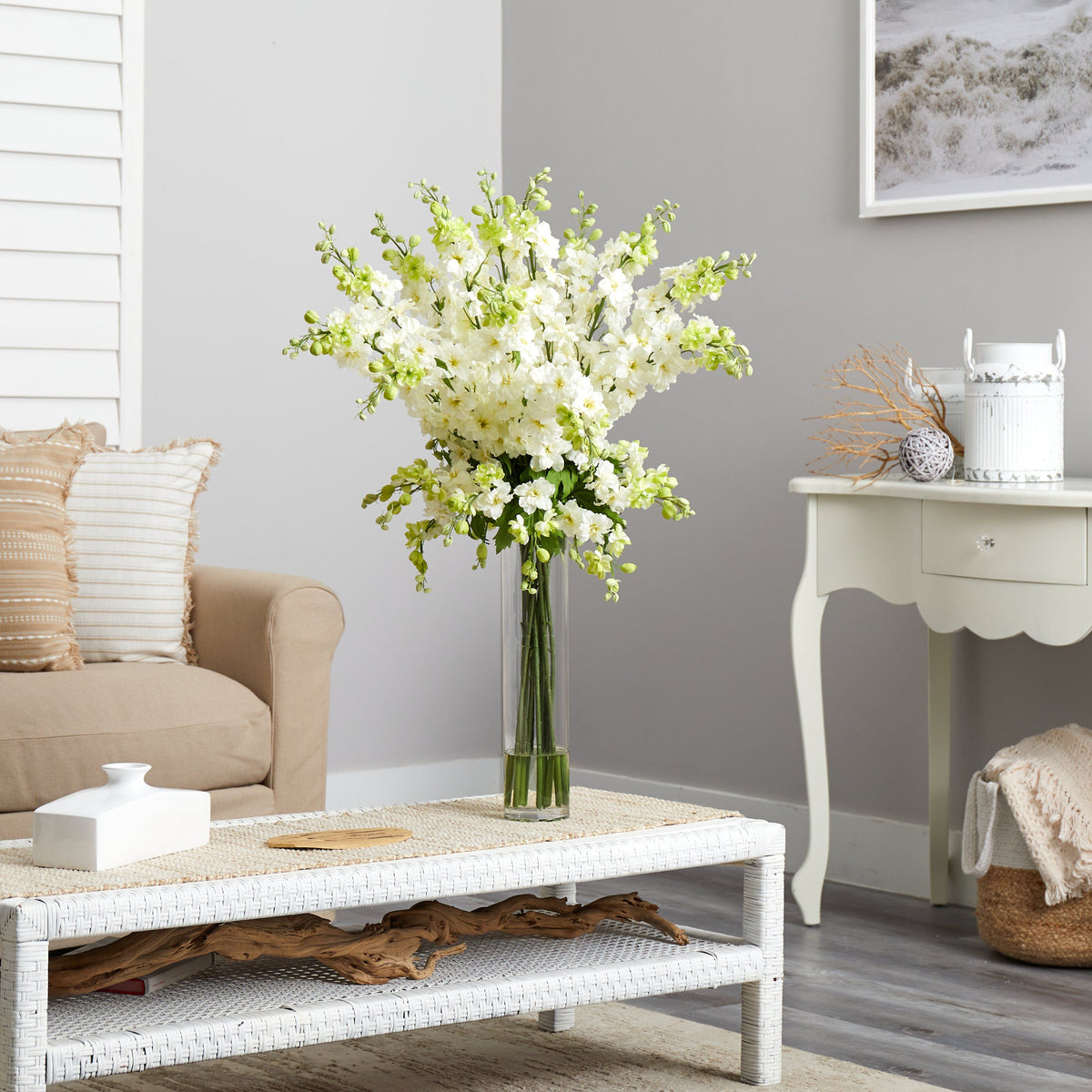 Delphinium Silk Flower Arrangement