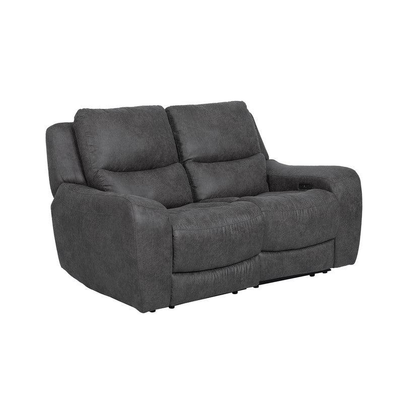 Demetrius Dark Gray Power Loveseat - Ornate Home