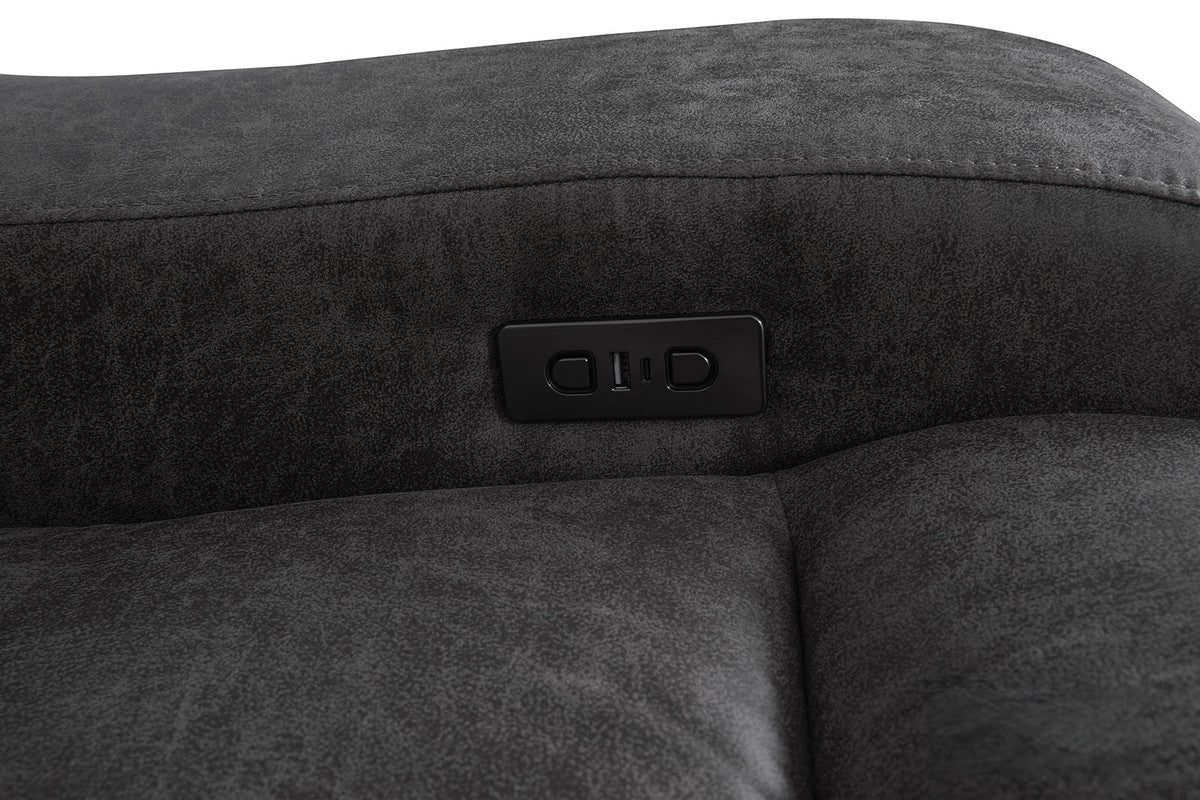 Demetrius Dark Gray Power Sofa - Ornate Home
