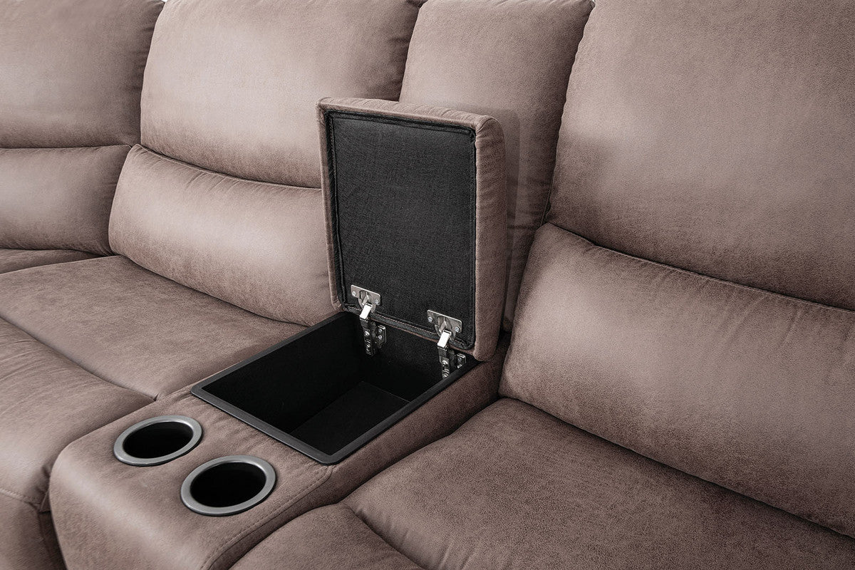 Demetrius Slate Brown Power Sectional - Ornate Home