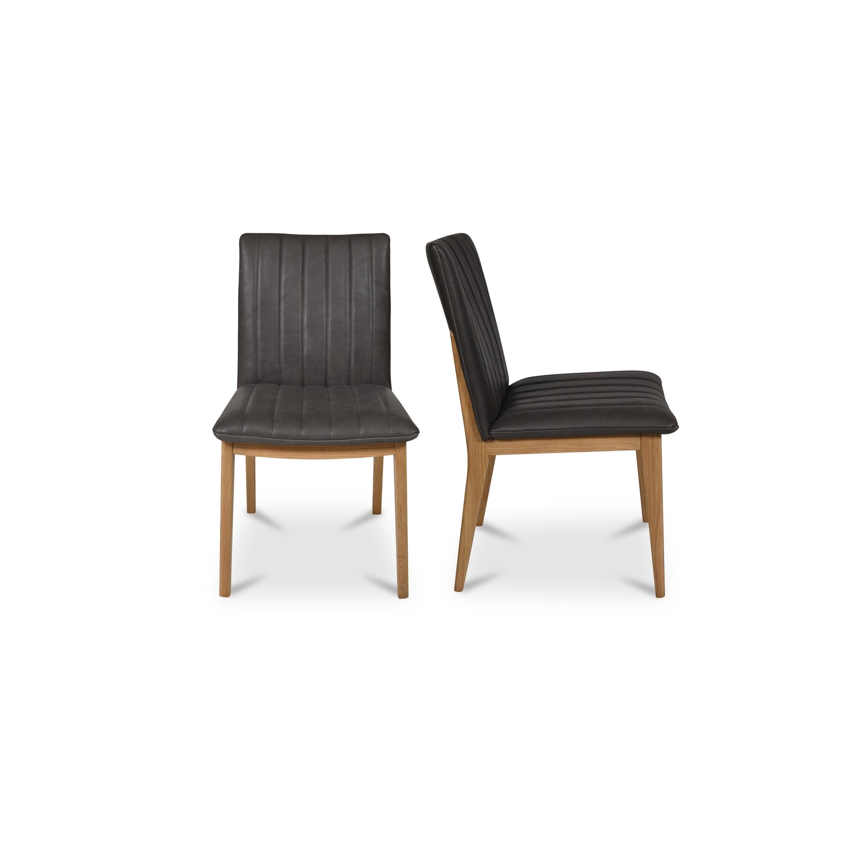 Demi Brown Dining Leather Chair (Set of 2) - Ornate Home