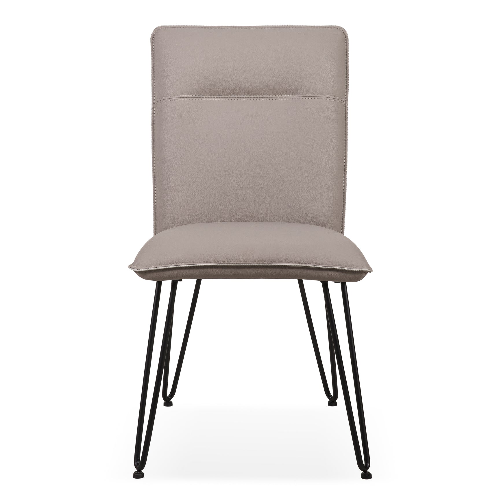 Demi Hairpin Leg Modern Dining Chair in Taupe (Set of 2) - Ornate Home