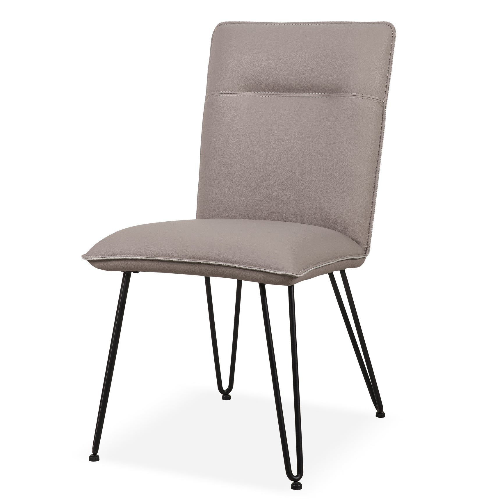 Demi Hairpin Leg Modern Dining Chair in Taupe (Set of 2) - Ornate Home