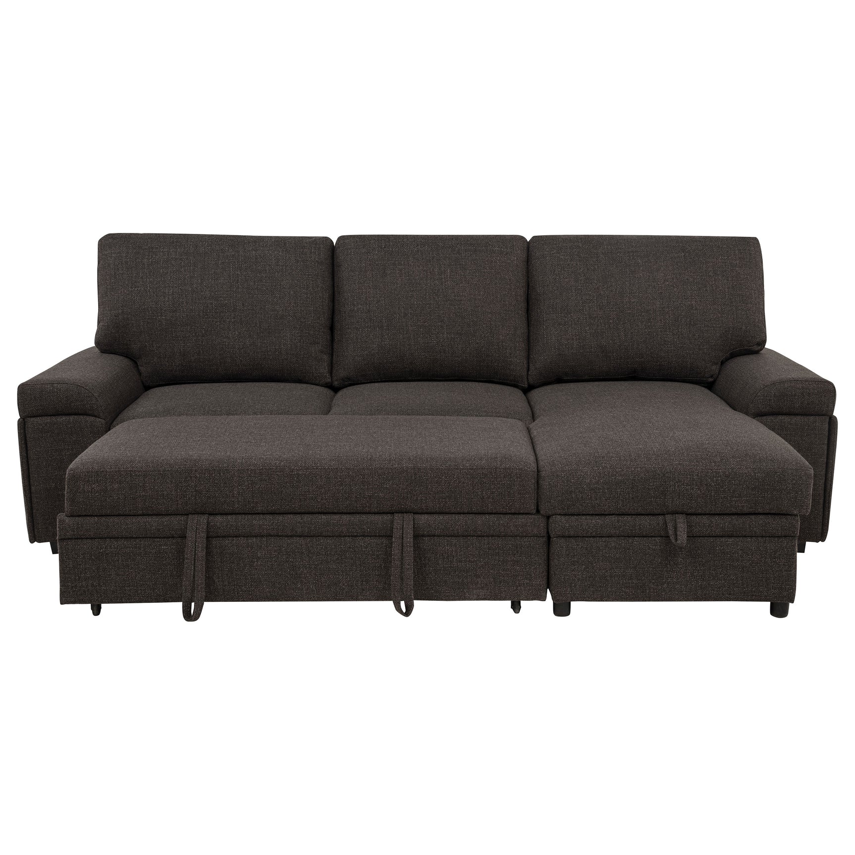 Demko Brown Sleeper Sectional Sofa with Speaker and Storage Chaise - Ornate Home