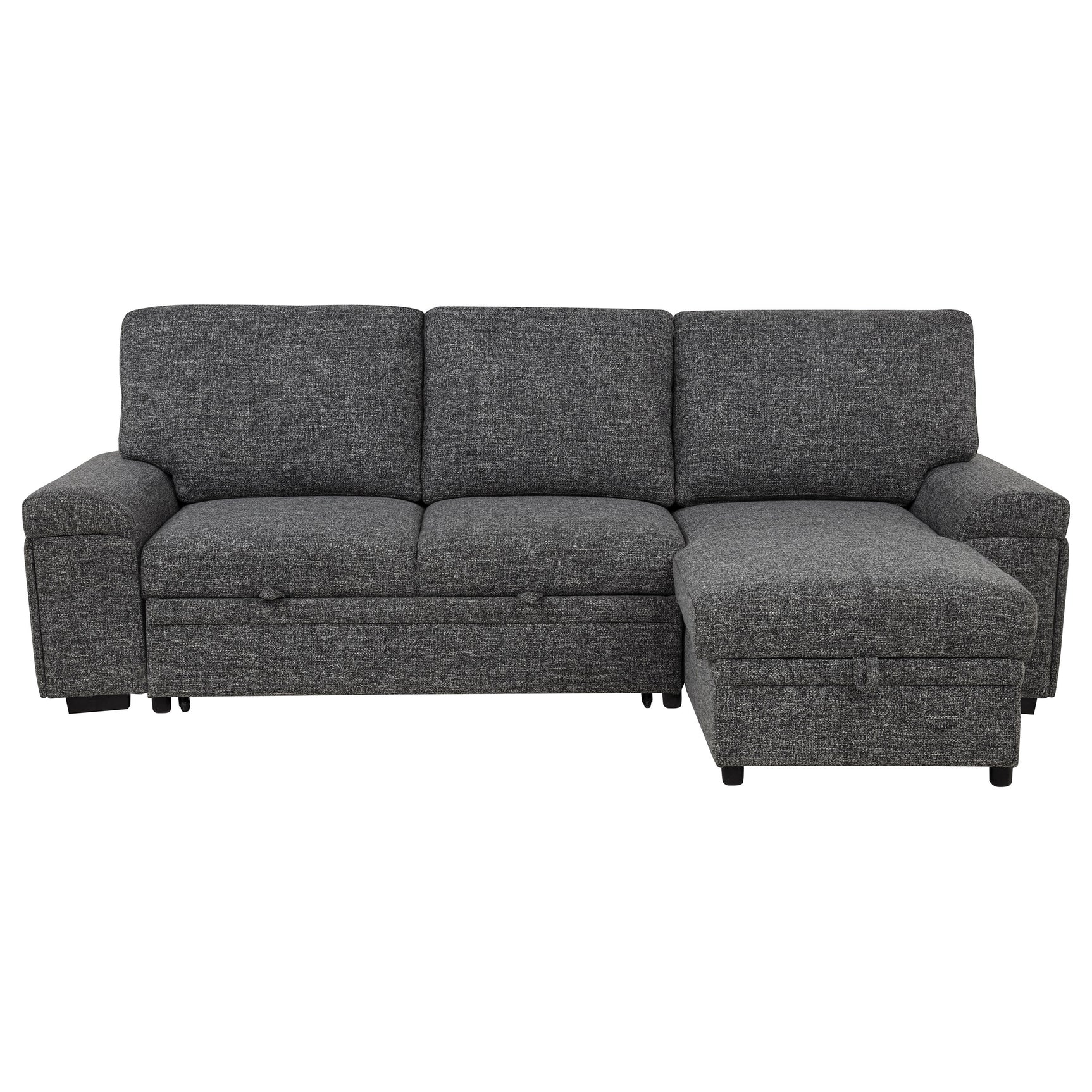 Demko Granite Sleeper Sectional Sofa with Speaker and Storage Chaise - Ornate Home