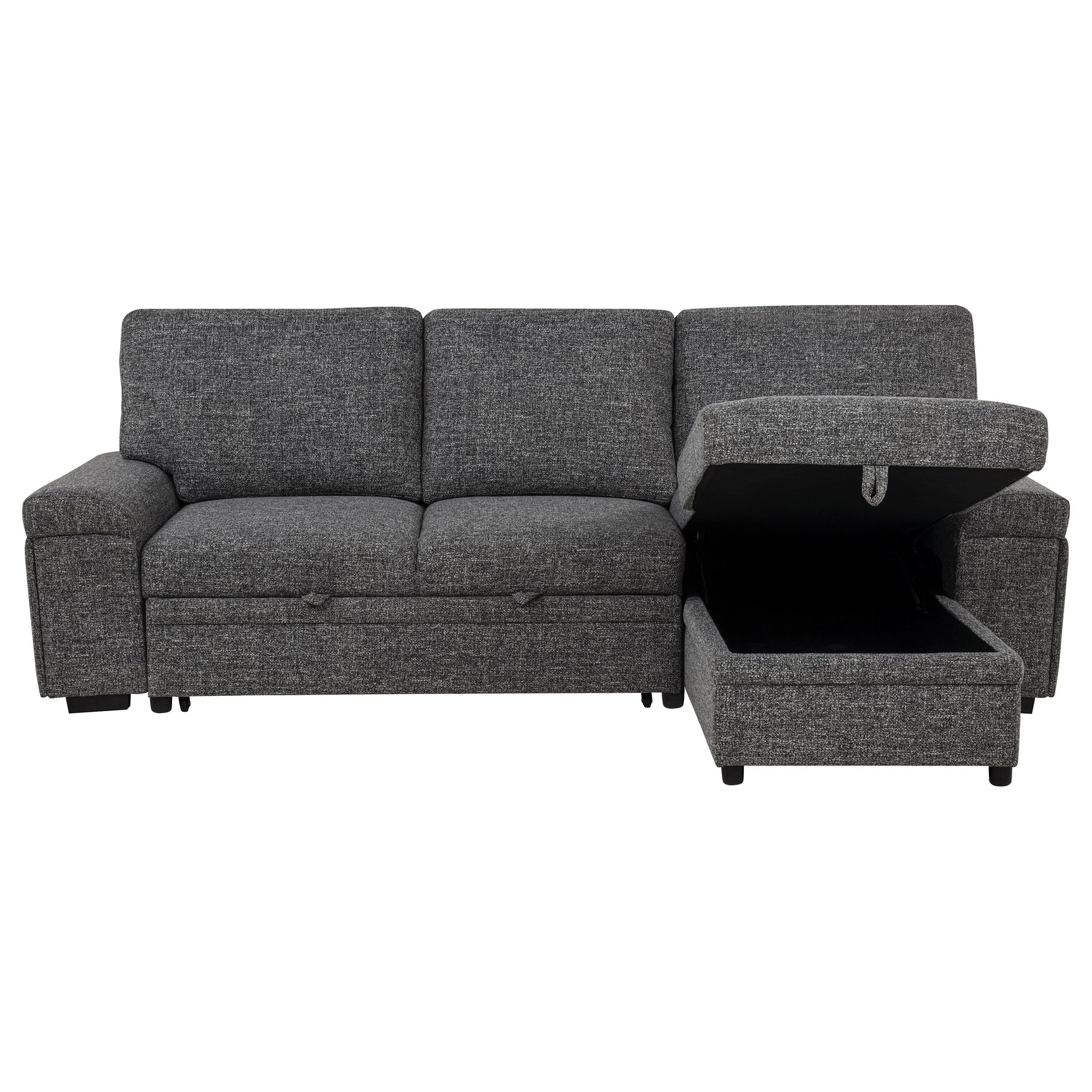 Demko Granite Sleeper Sectional Sofa with Speaker and Storage Chaise - Ornate Home