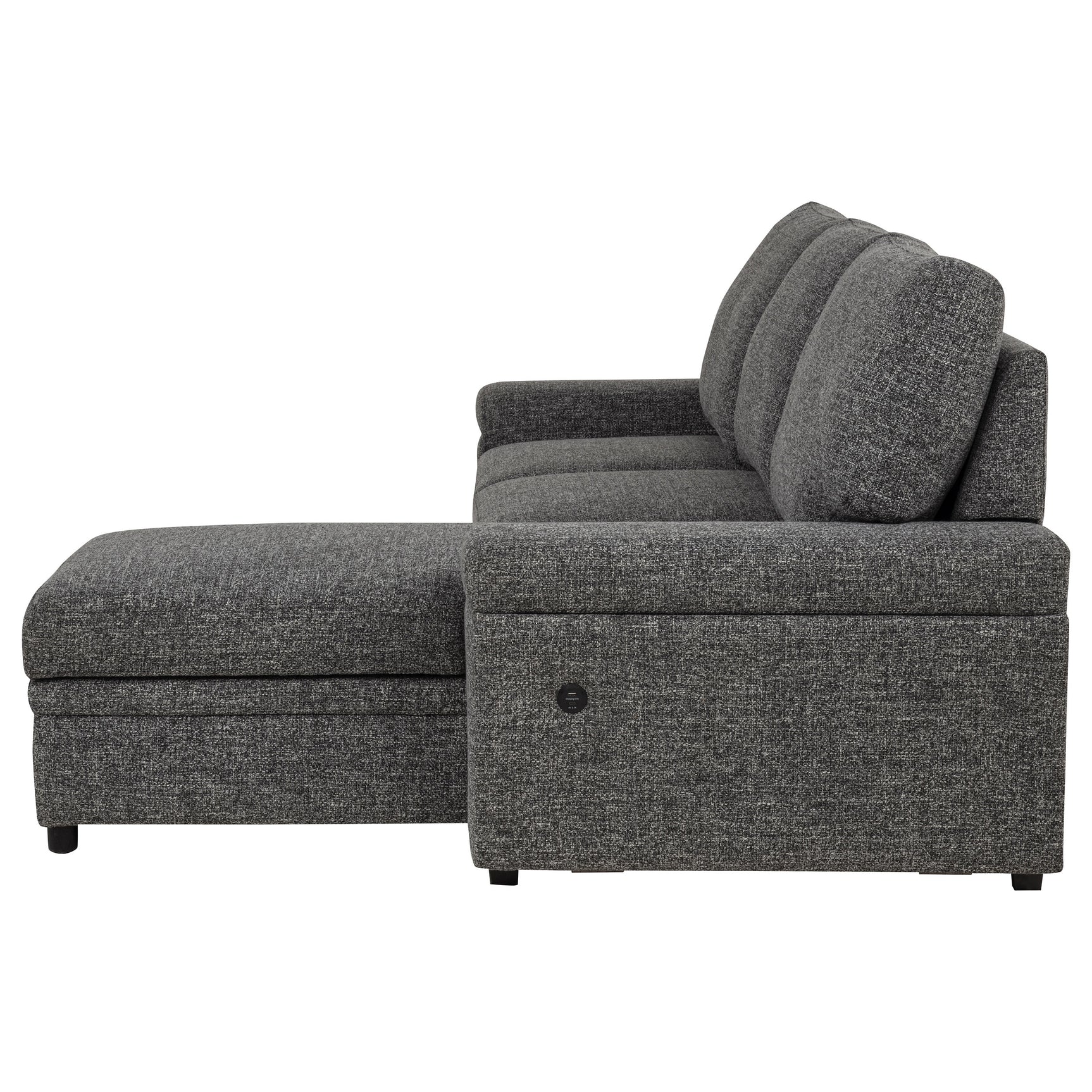 Demko Granite Sleeper Sectional Sofa with Speaker and Storage Chaise - Ornate Home