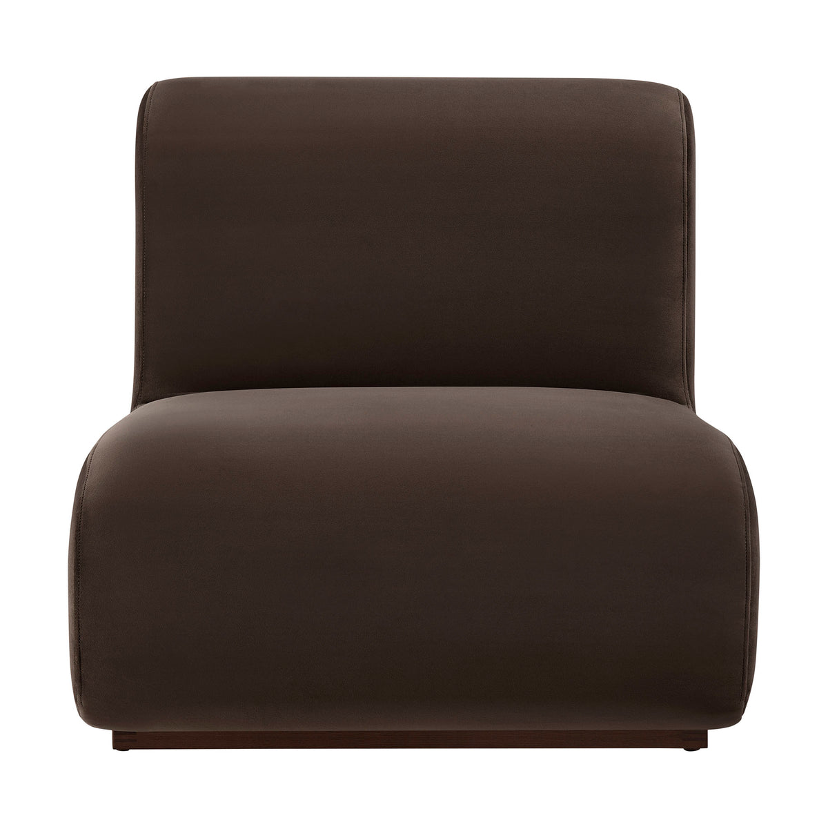 Denby Chocolate Brown Performance Velvet Accent Chair - Ornate Home