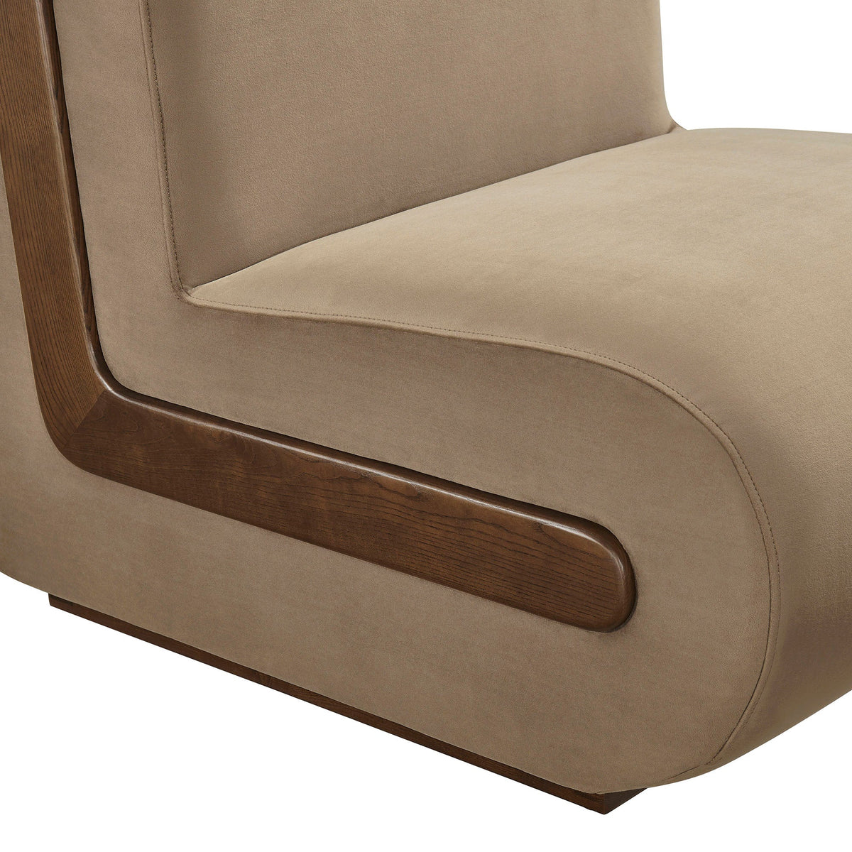Denby Taupe Performance Velvet Accent Chair - Ornate Home