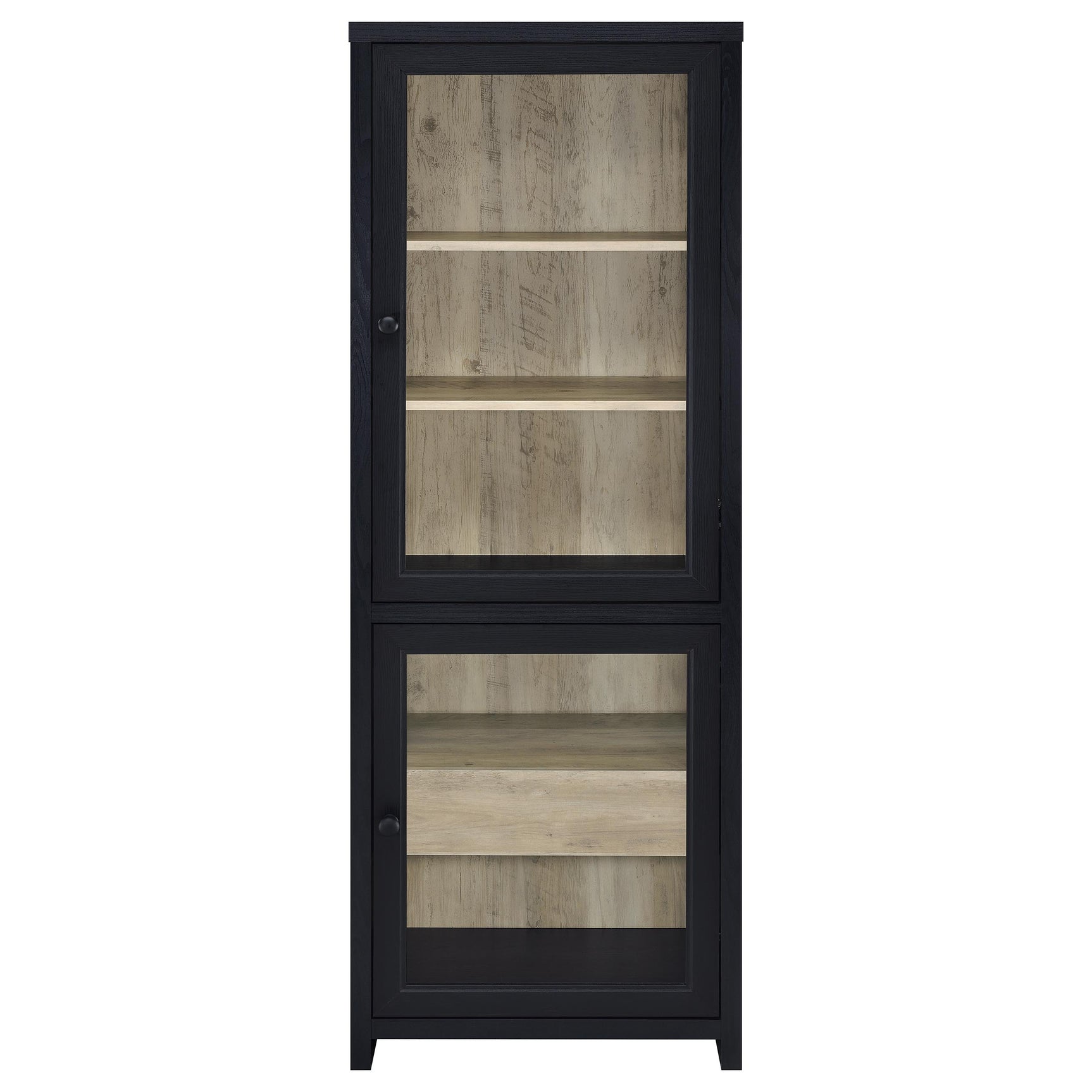 Denison Black 67-inch 2-door Media Tower Storage Cabinet - Ornate Home