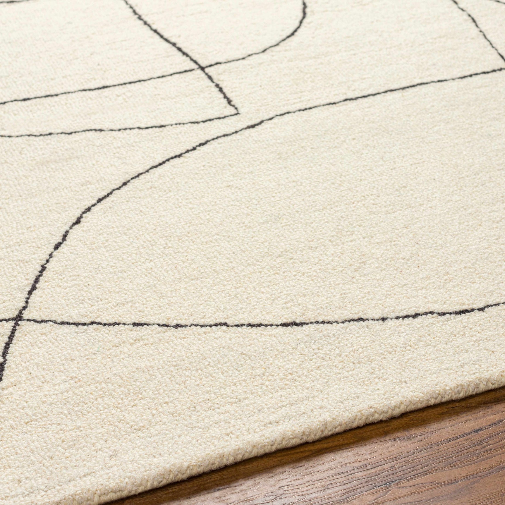 Deniz Modern Off-White Wool Rug - Ornate Home