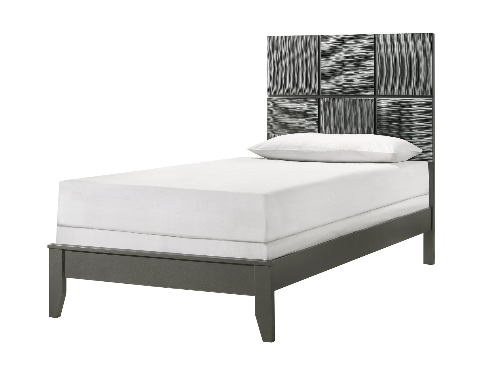 Denker Gunmetal Full Panel Bed - Ornate Home