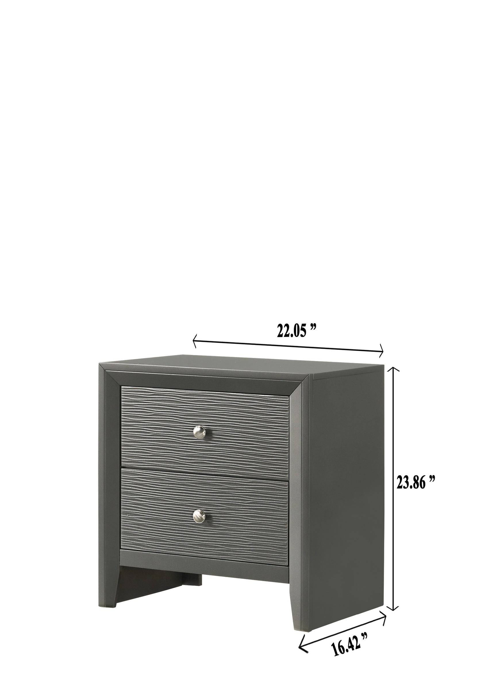 Denker Gunmetal Full Panel Youth Bedroom Set - Ornate Home