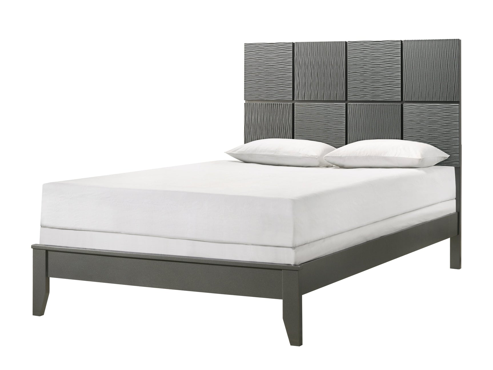 Denker Gunmetal King Panel Bed - Ornate Home