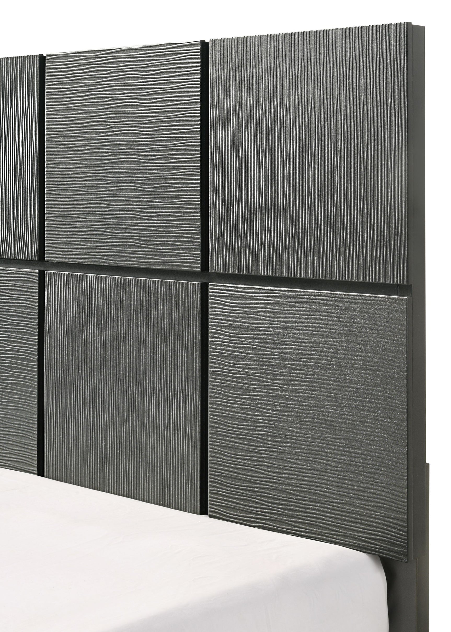 Denker Gunmetal King Panel Bed - Ornate Home