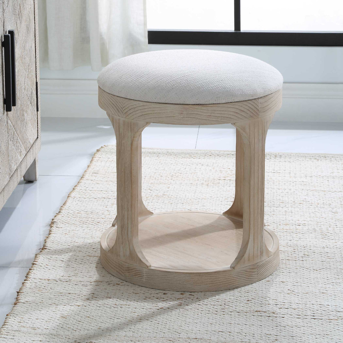 Dennen Oak Ottoman - Ornate Home