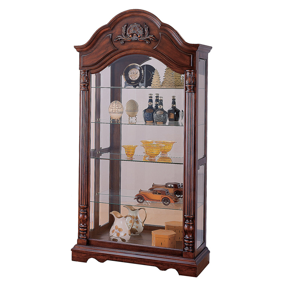 Denton Cherry Curio Cabinet - Ornate Home