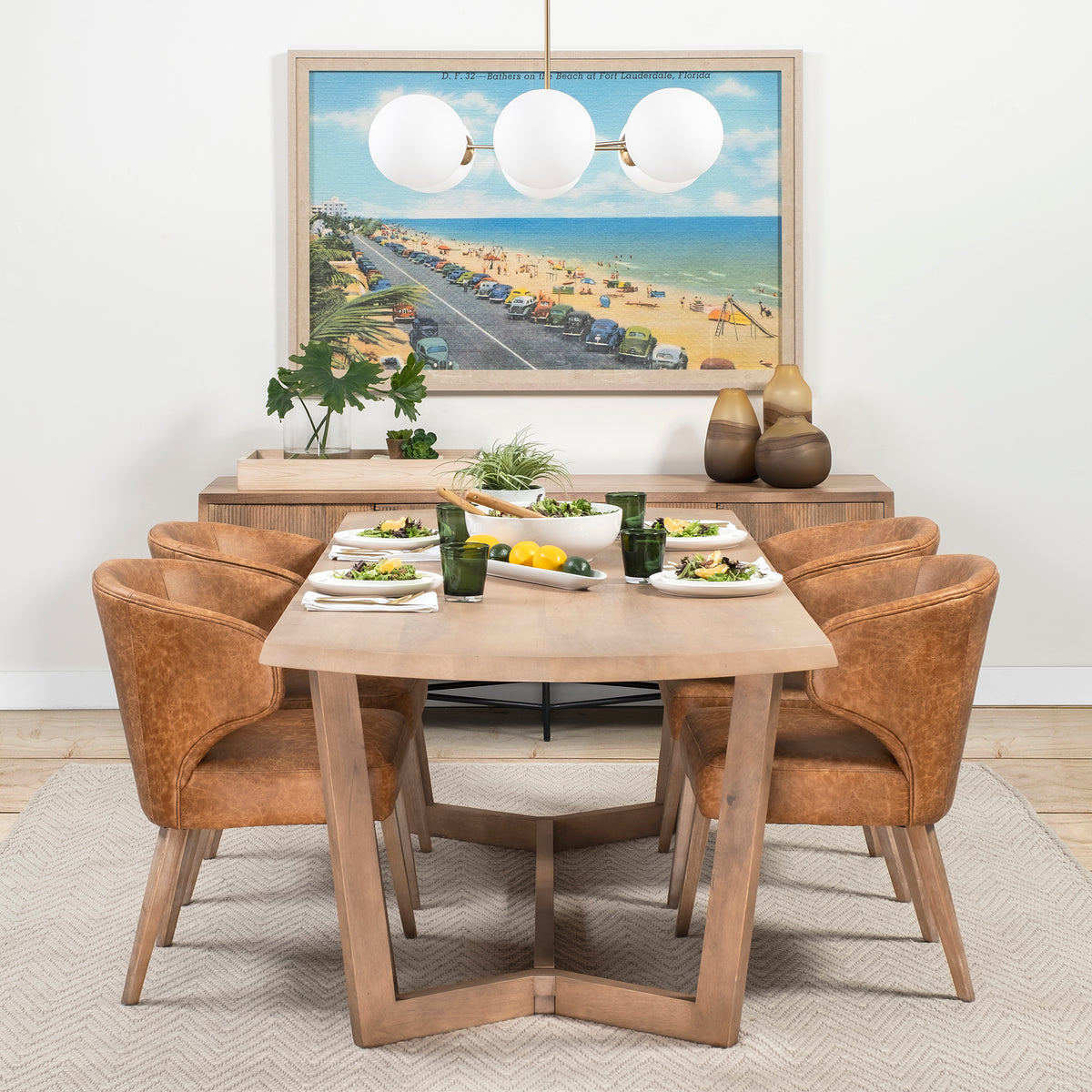 Denver Brown Rectangular Dining Table - Ornate Home