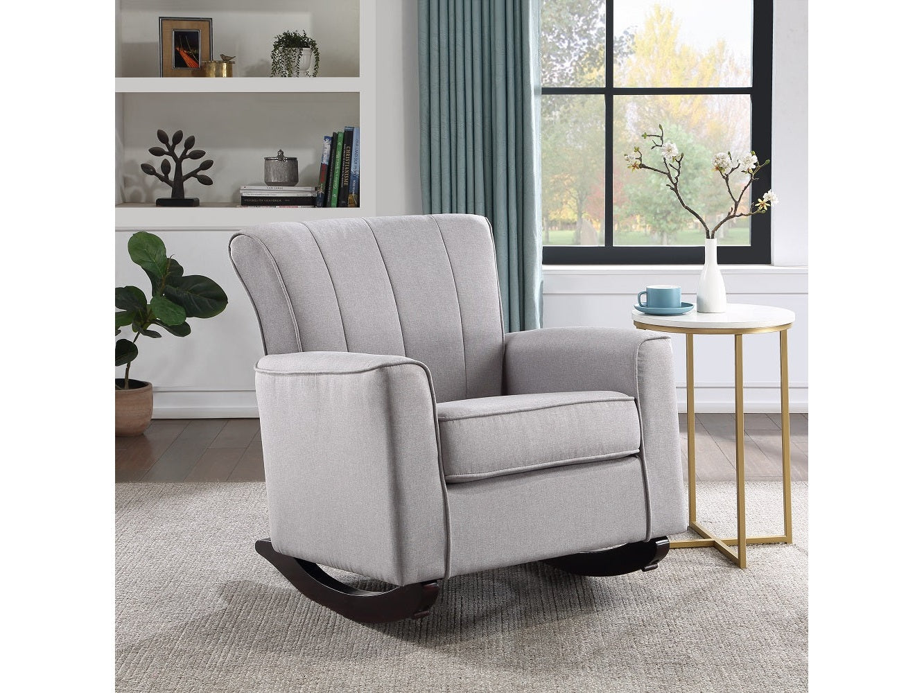 Denzell Gray Rocking Chair - Ornate Home