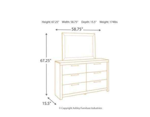 Derekson Multi Gray Dresser & Mirror (Online Special Price) - Ornate Home