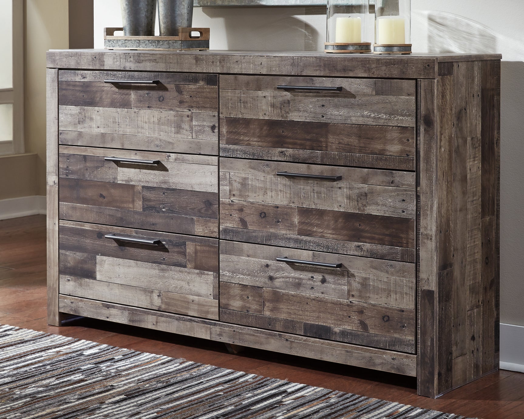 Derekson Multi Gray Full Storage Bed, Dresser and Nightstand (Online Special Price) - Ornate Home