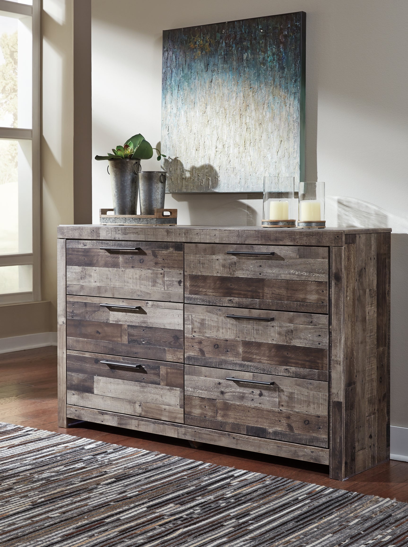 Derekson Multi Gray Full Storage Bed, Dresser and Nightstand (Online Special Price) - Ornate Home