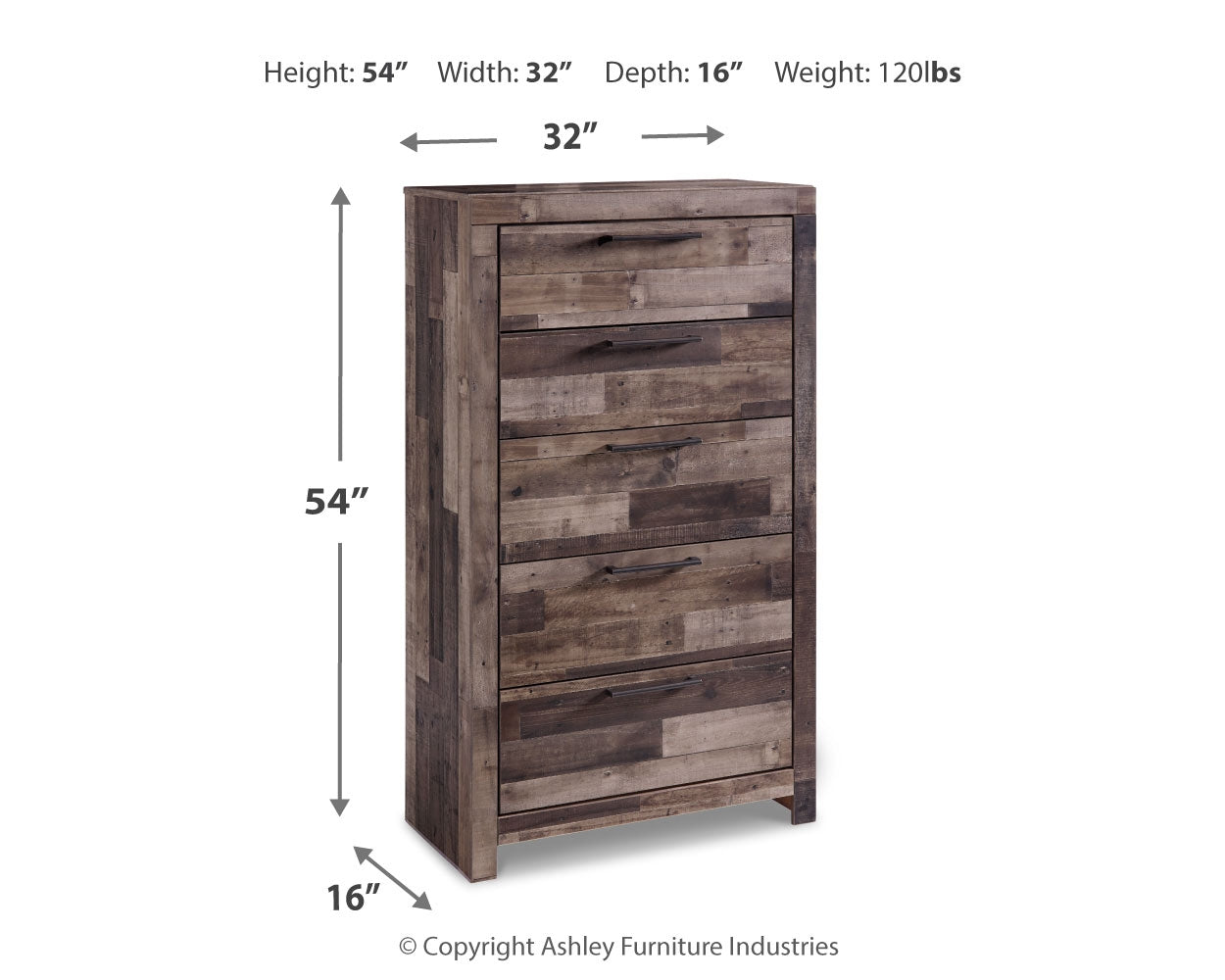 Derekson Multi Gray King Panel Bedroom Set with Dresser, Mirror and Chest (Online Special Price) - Ornate Home