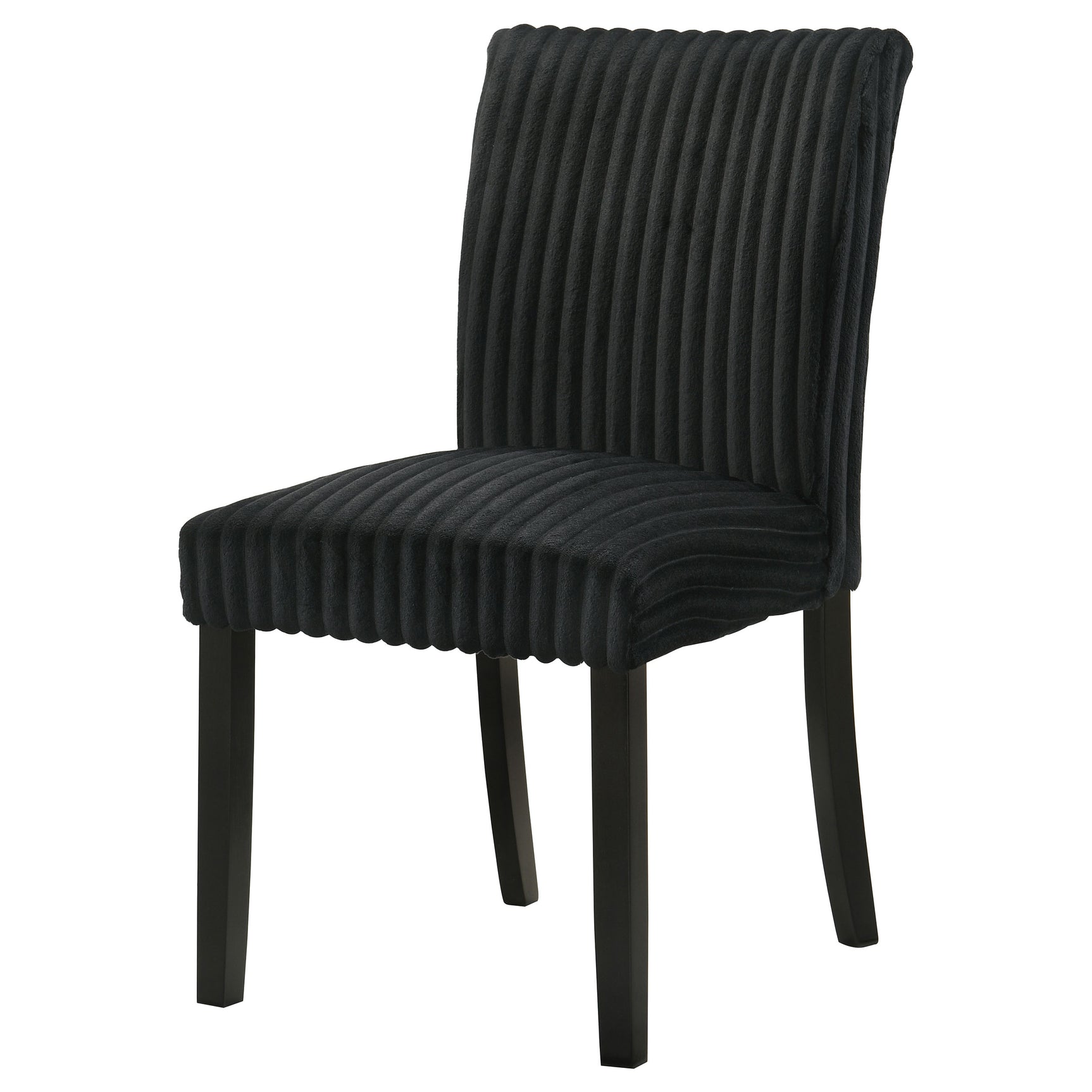 Dermott Black Upholstered Parson Dining Side Chair (Set of 2) - Ornate Home
