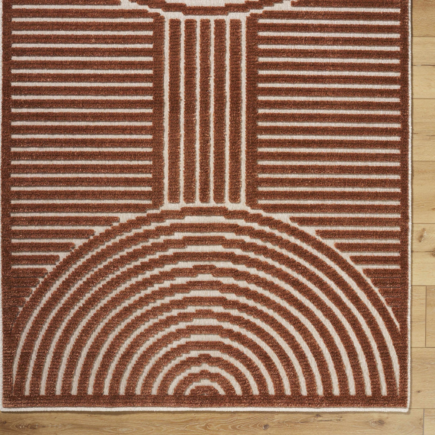 Deron Brown Washable Area Rug - Ornate Home