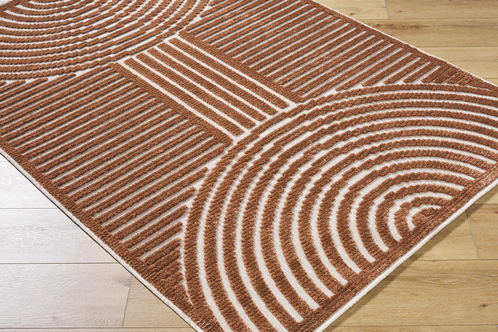 Deron Brown Washable Area Rug - Ornate Home