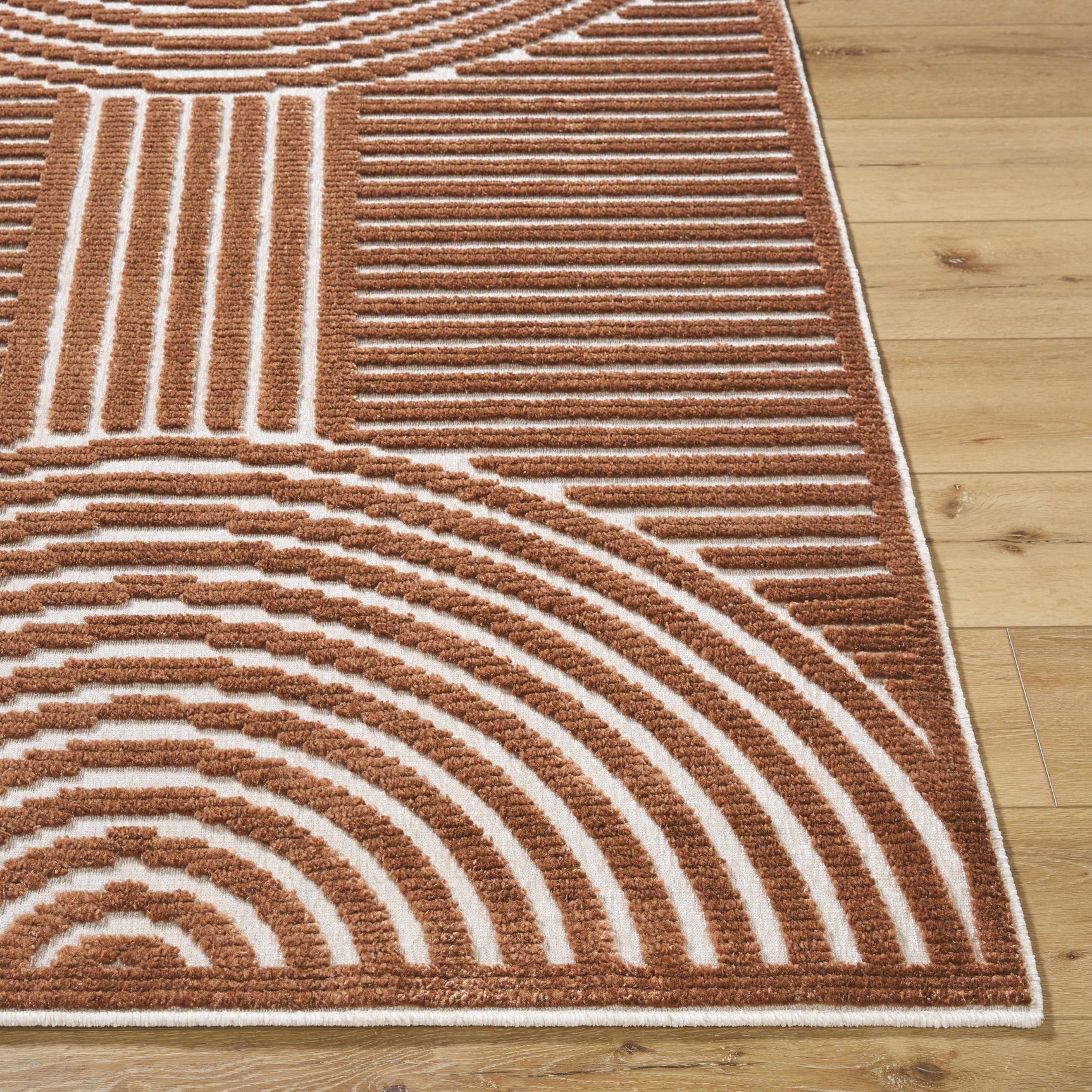 Deron Brown Washable Area Rug - Ornate Home