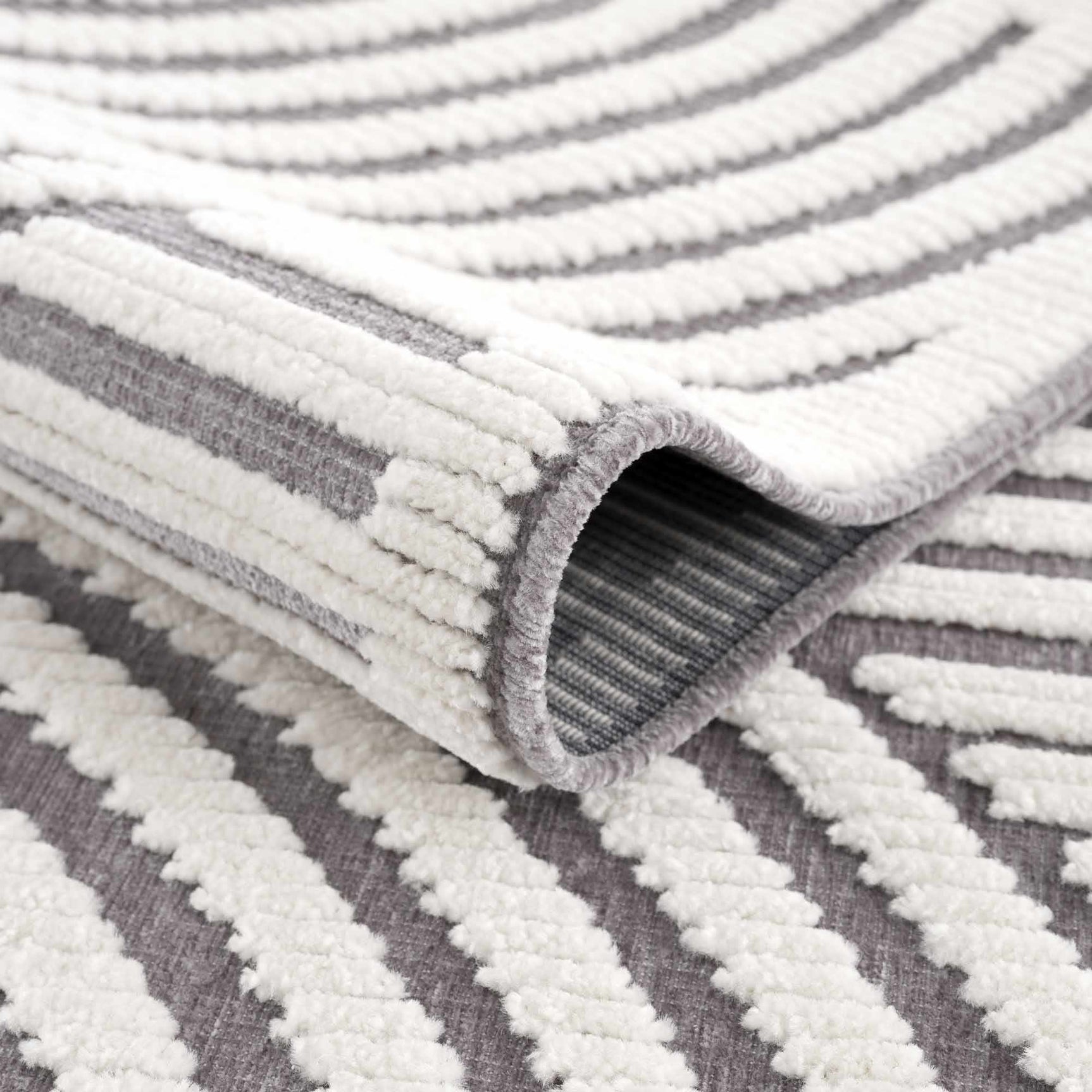 Deron Gray Rainbow Washable Rug - Ornate Home