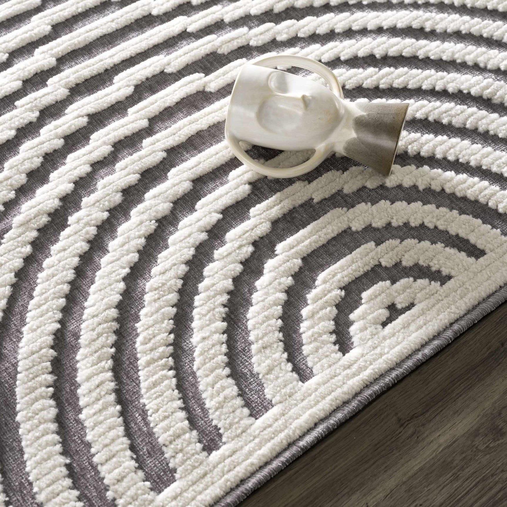 Deron Gray Rainbow Washable Rug - Ornate Home