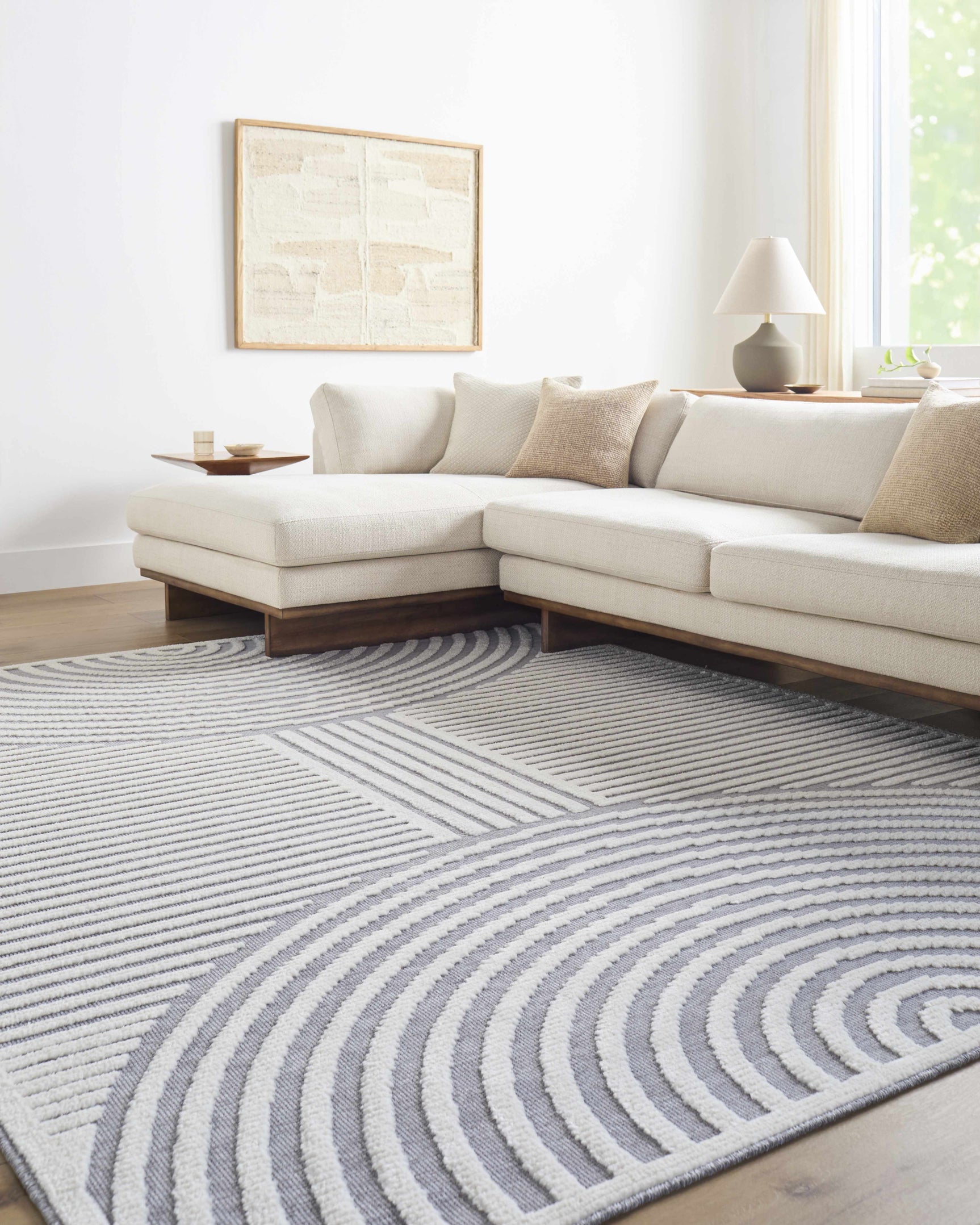 Deron Gray Rainbow Washable Rug - Ornate Home