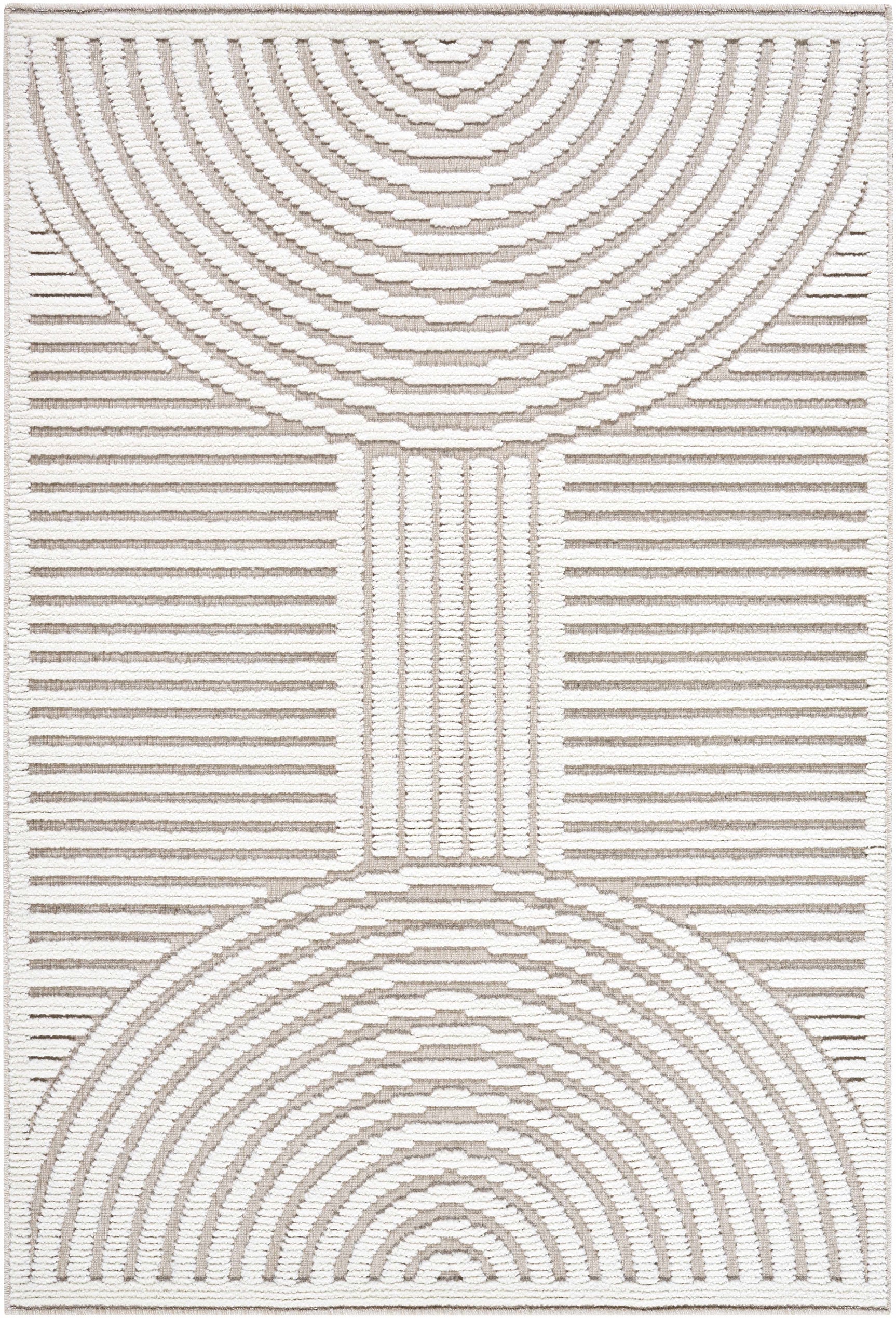 Deron Ivory 3D Rainbow Washable Rug - Ornate Home