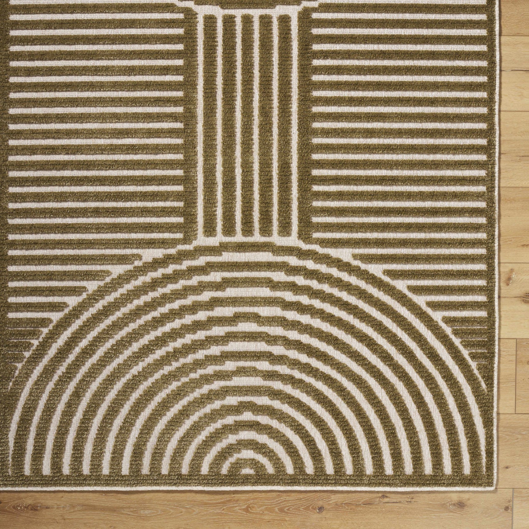 Deron Khaki Washable Area Rug - Ornate Home