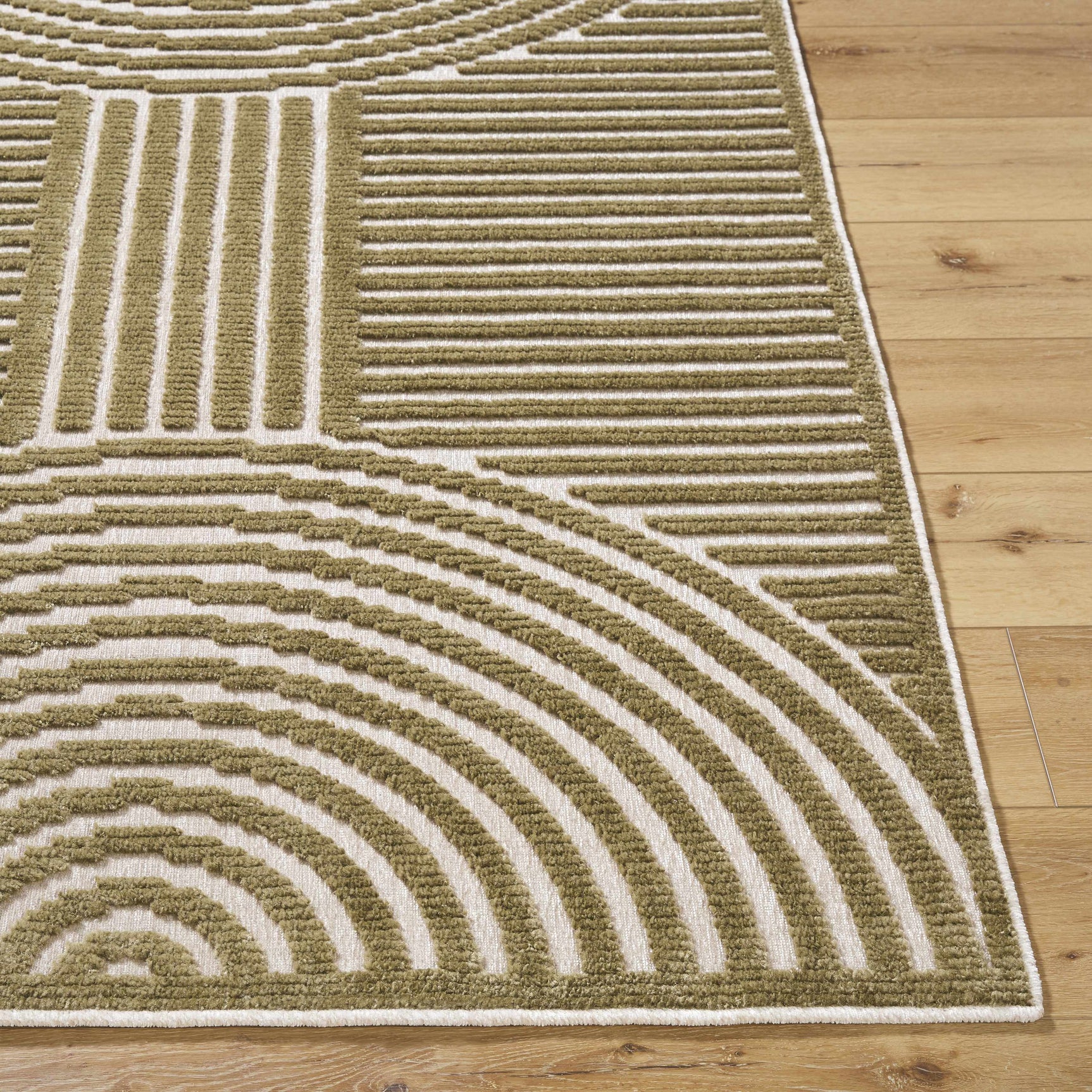 Deron Khaki Washable Area Rug - Ornate Home