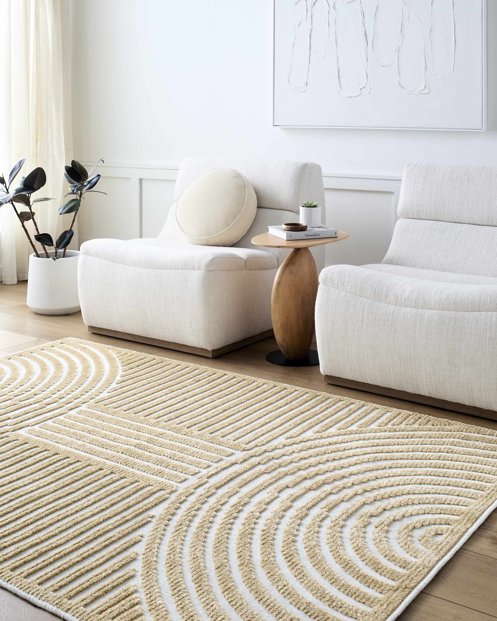 Deron Mustard Washable Area Rug - Ornate Home